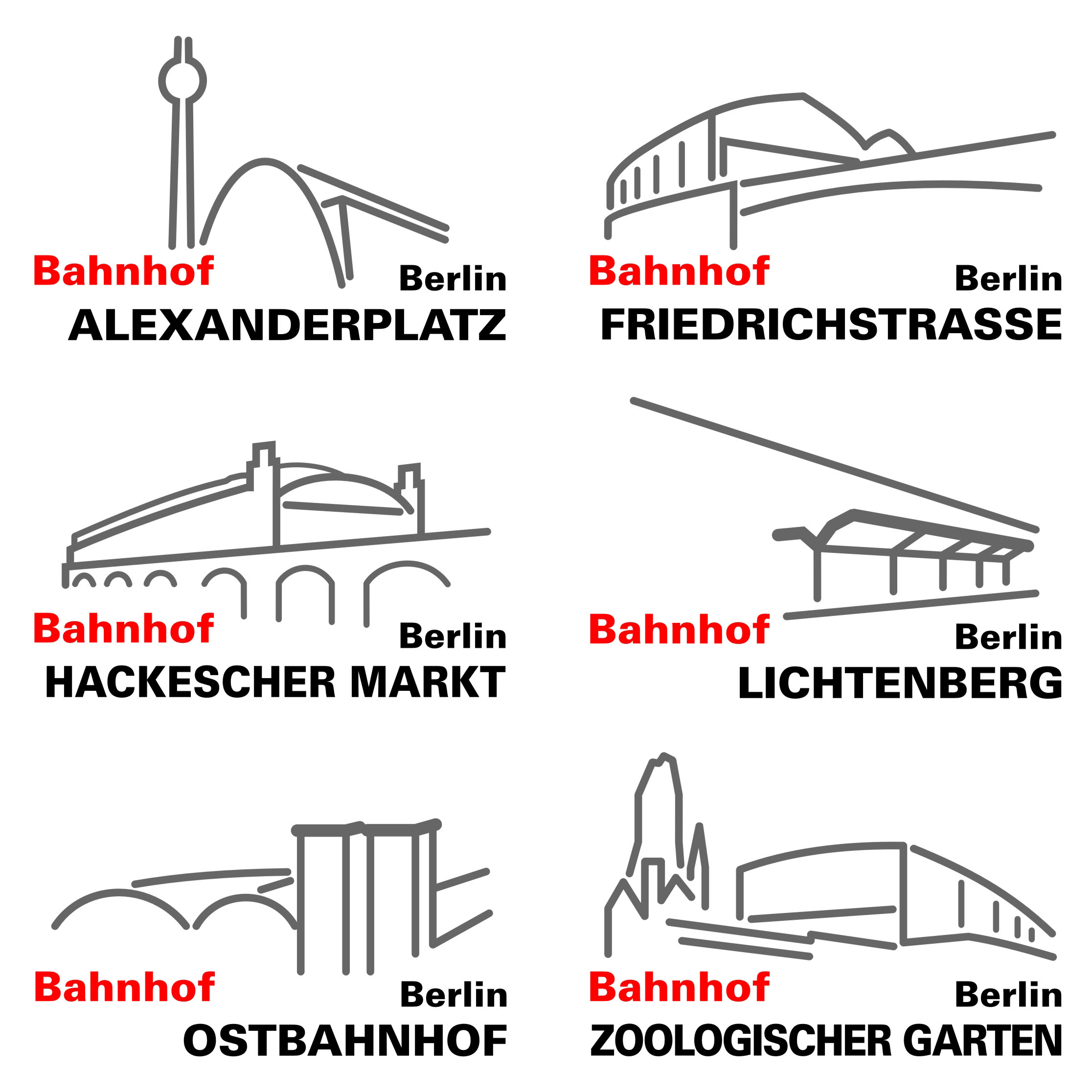 Berliner Bahnhöfe - Logos
