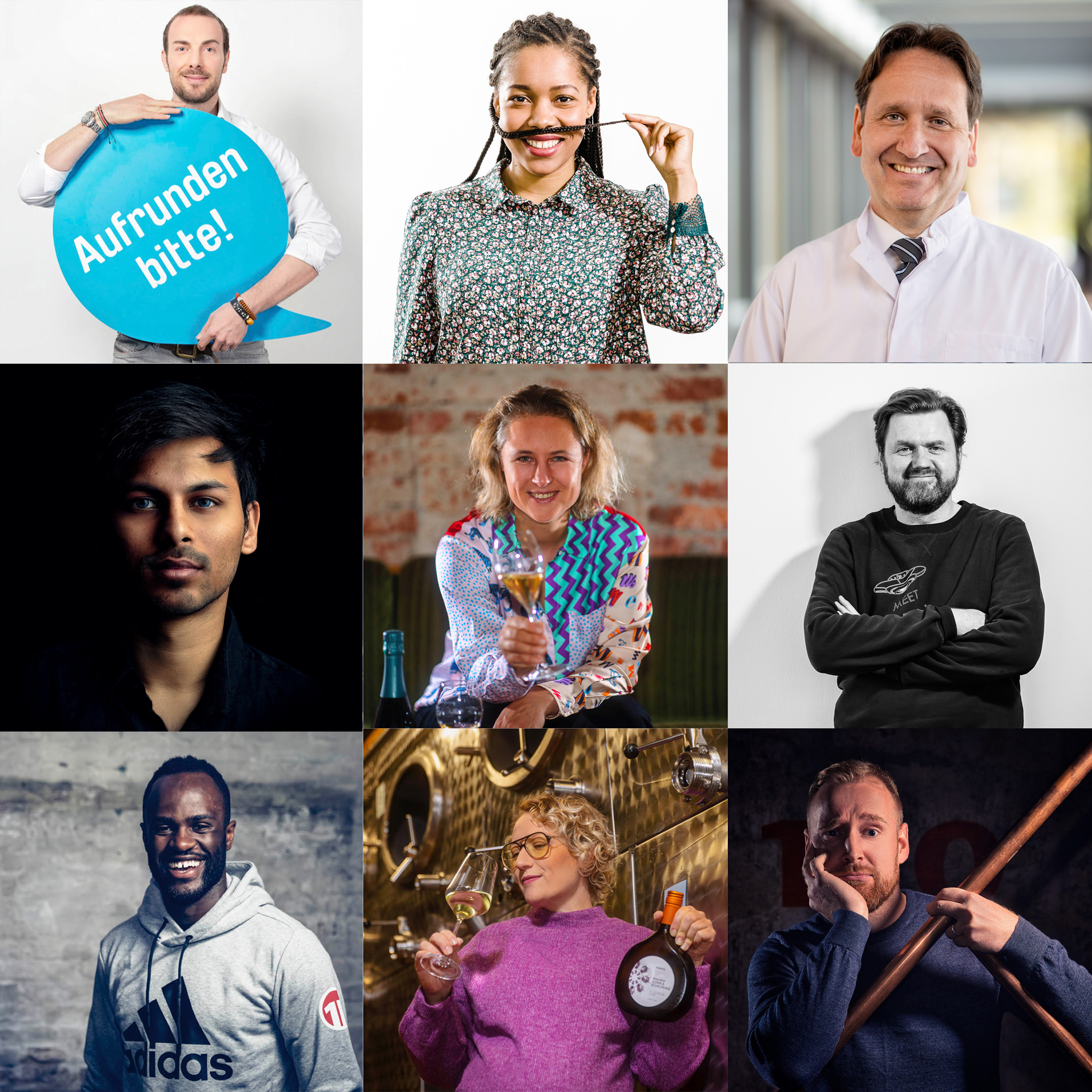 Portraitfotografie Berlin - Business Portraits für Aufrunden bitte, Meta, Adidas, Kintyre, iomoto und GreenRhino